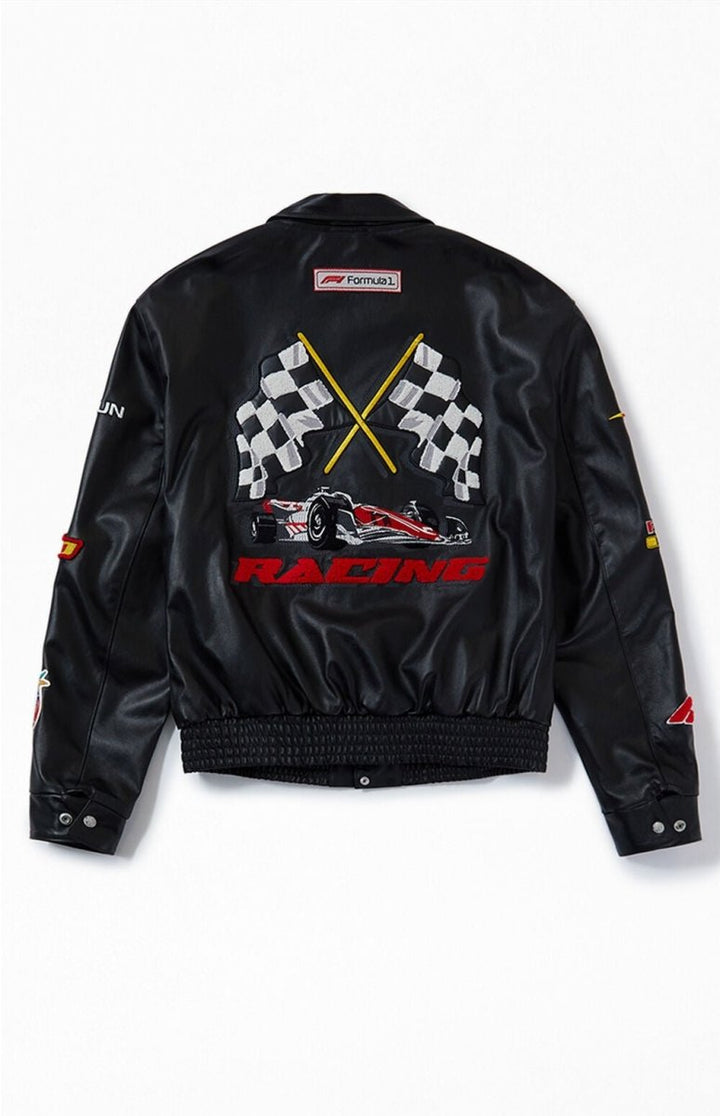 Formula 1 x PacSun Leather Pole Position Jacket - Male - XS - Formula 1 x PacSun Leather Pole Position Jacket - Tatoo Tee