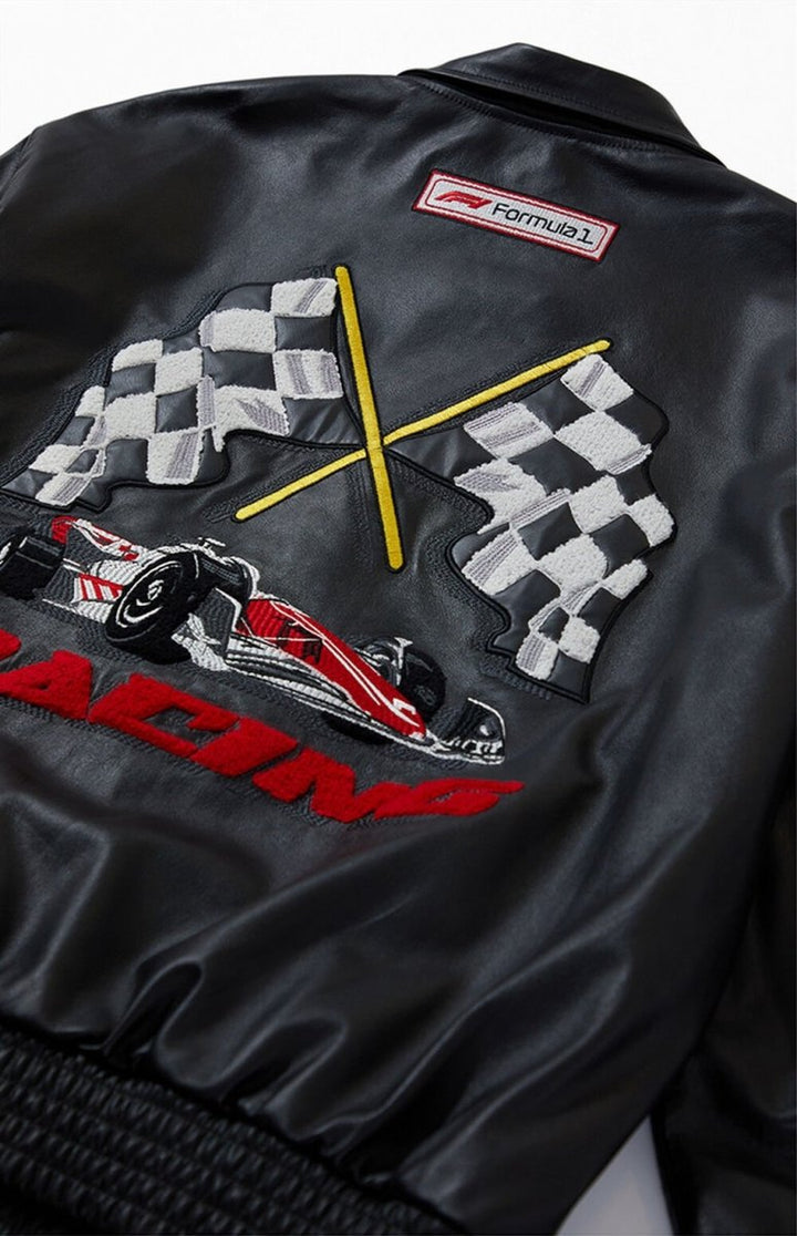 Formula 1 x PacSun Leather Pole Position Jacket - Male - XS - Formula 1 x PacSun Leather Pole Position Jacket - Tatoo Tee