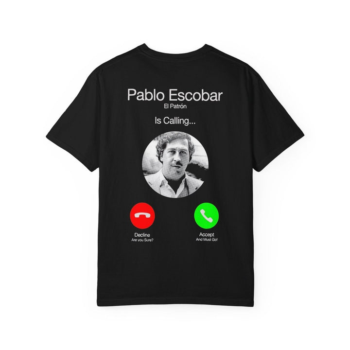 Funny Pablo Escobar T-Shirt - Unisex Garment - Dyed Tee for Casual Wear - Black - S - Funny Pablo Escobar T-Shirt - Unisex Garment - Dyed Tee for Casual Wear - Tatoo Tee