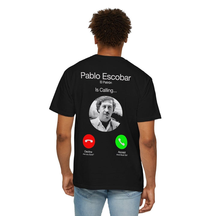 Funny Pablo Escobar T-Shirt - Unisex Garment - Dyed Tee for Casual Wear - Black - S - Funny Pablo Escobar T-Shirt - Unisex Garment - Dyed Tee for Casual Wear - Tatoo Tee