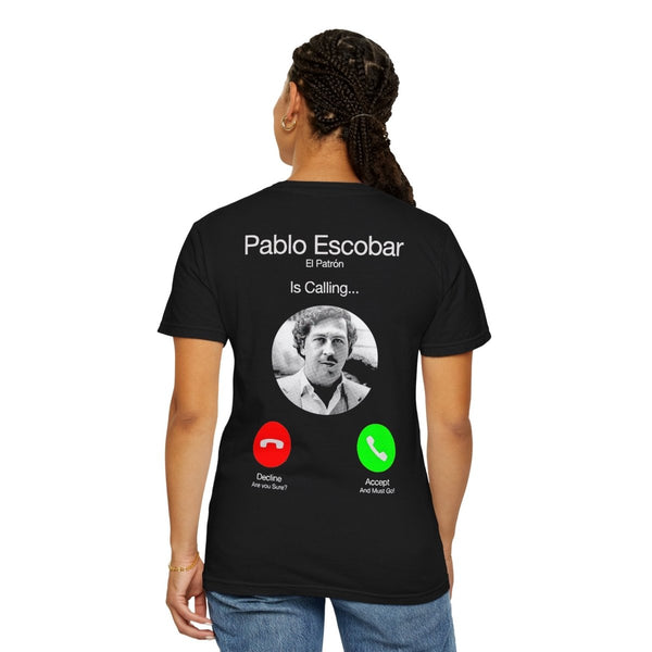 Funny Pablo Escobar T-Shirt - Unisex Garment - Dyed Tee for Casual Wear - Black - S - Funny Pablo Escobar T-Shirt - Unisex Garment - Dyed Tee for Casual Wear - Tatoo Tee