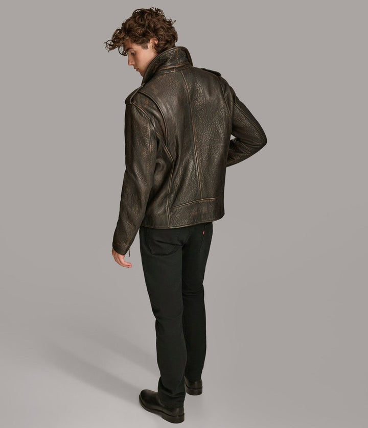 Gabriel Moto Jacket - Cognac - XS - Gabriel Moto Jacket - Tatoo Tee