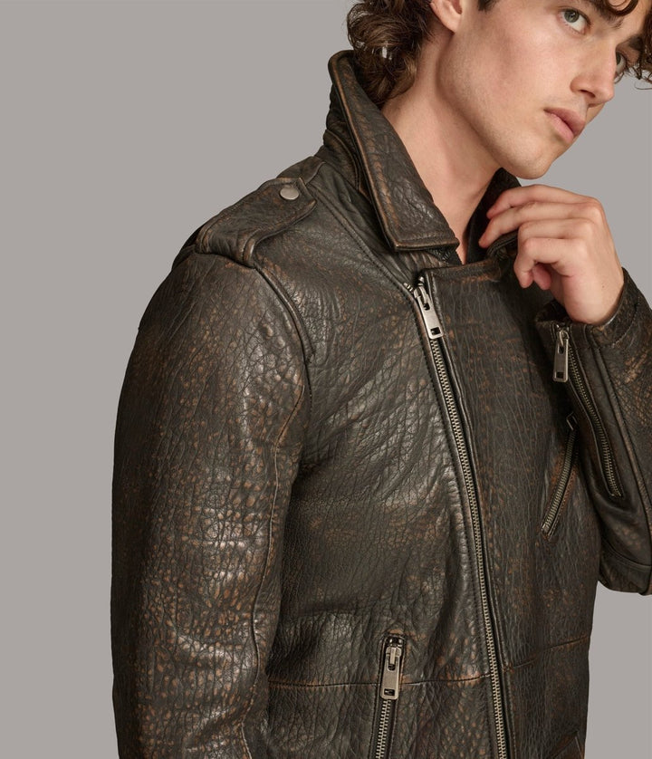 Gabriel Moto Jacket - Cognac - XS - Gabriel Moto Jacket - Tatoo Tee