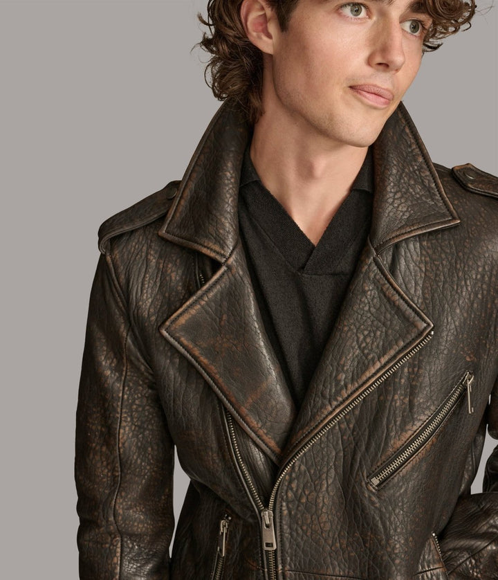 Gabriel Moto Jacket - Cognac - XS - Gabriel Moto Jacket - Tatoo Tee