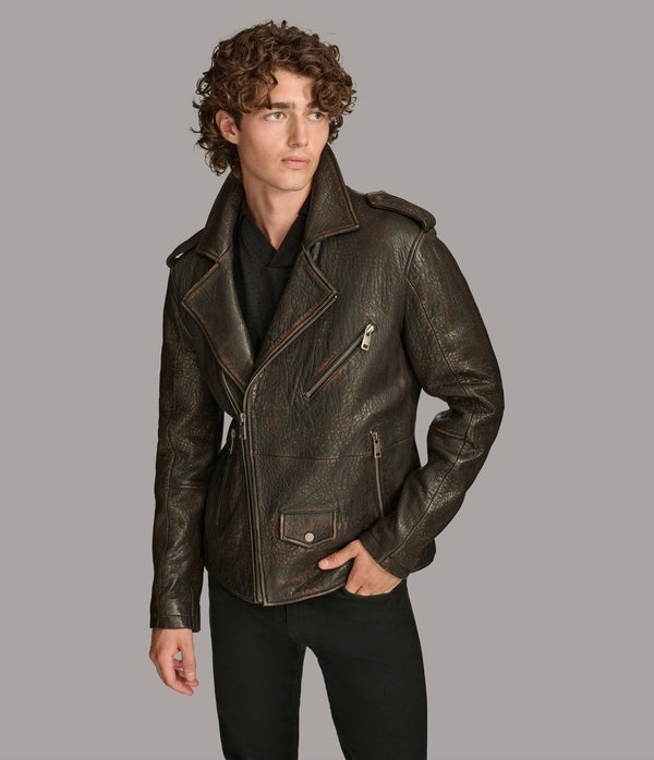 Gabriel Moto Jacket - Cognac - XS - Gabriel Moto Jacket - Tatoo Tee