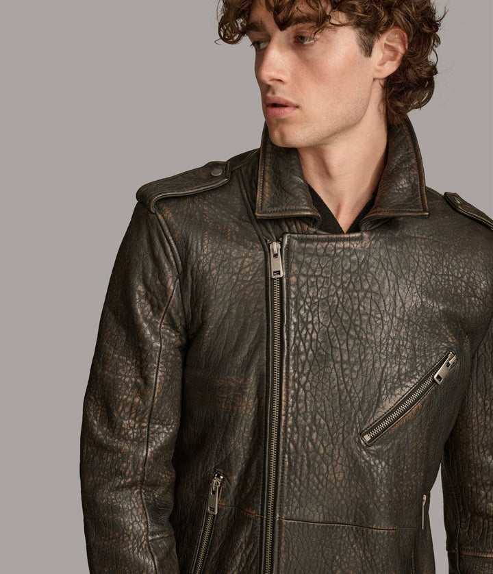 Gabriel Moto Jacket - Cognac - XS - Gabriel Moto Jacket - Tatoo Tee