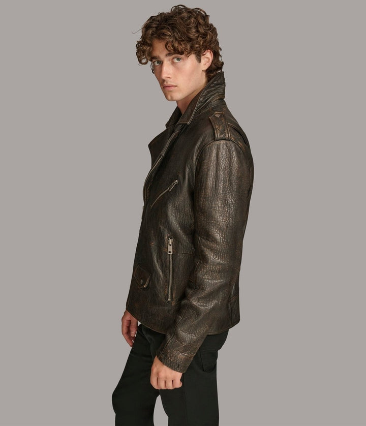 Gabriel Moto Jacket - Cognac - XS - Gabriel Moto Jacket - Tatoo Tee