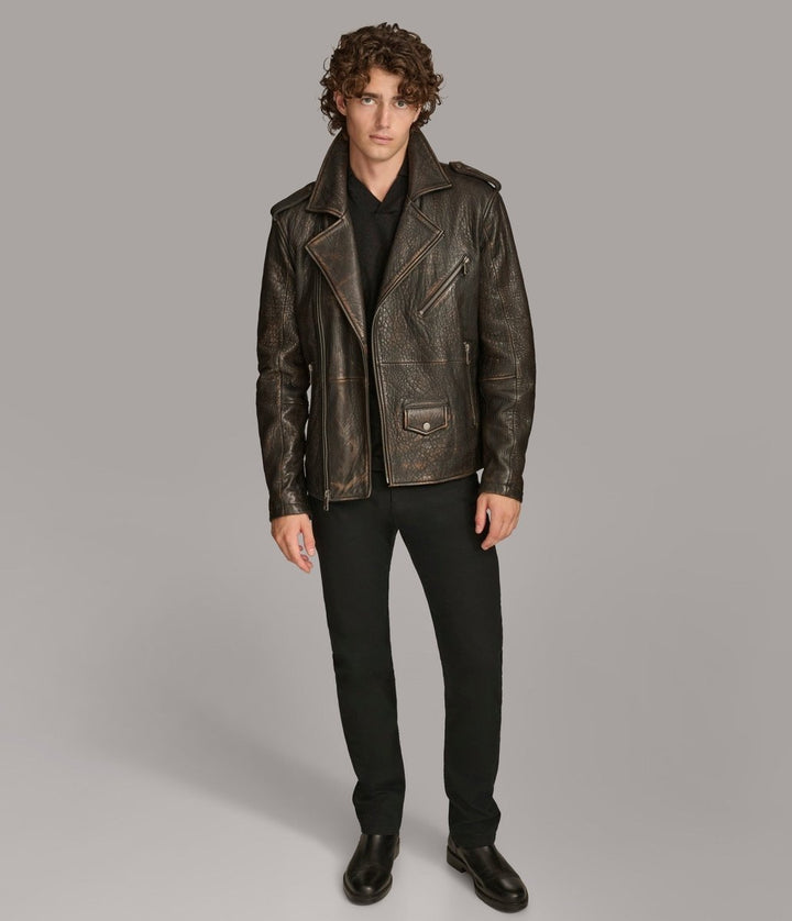 Gabriel Moto Jacket - Cognac - XS - Gabriel Moto Jacket - Tatoo Tee