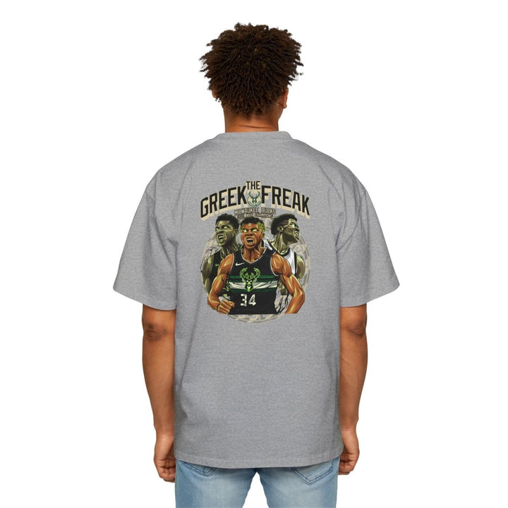 Giannis Oversized Tee - Greek Freak Design - S - Midnight Blue - Giannis Oversized Tee - Greek Freak Design - Tatoo Tee