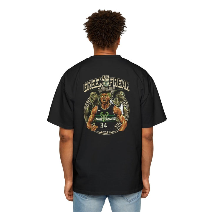 Giannis Oversized Tee - Greek Freak Design - S - Midnight Blue - Giannis Oversized Tee - Greek Freak Design - Tatoo Tee