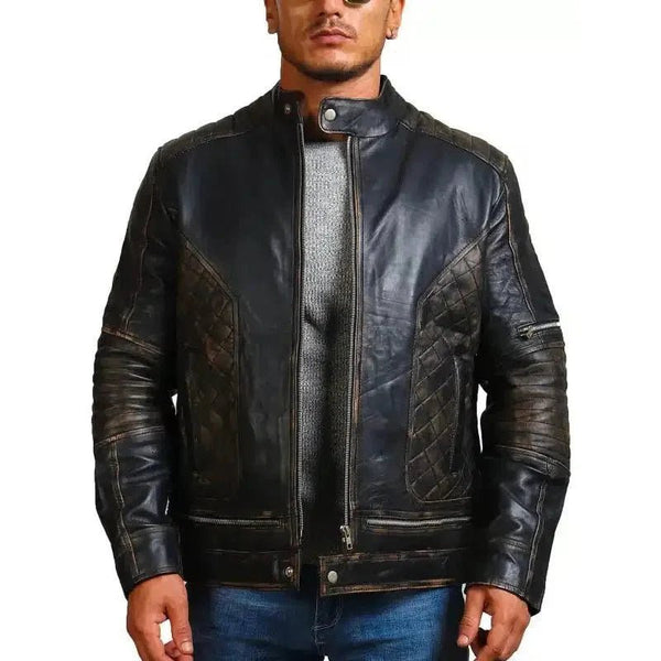 Gothic Skull and Crossbones Biker Jacket - XS - Gothic Skull and Crossbones Biker Jacket - Tatoo Tee