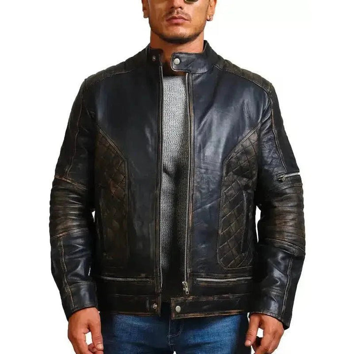 Gothic Skull and Crossbones Biker Jacket - XS - Gothic Skull and Crossbones Biker Jacket - Tatoo Tee