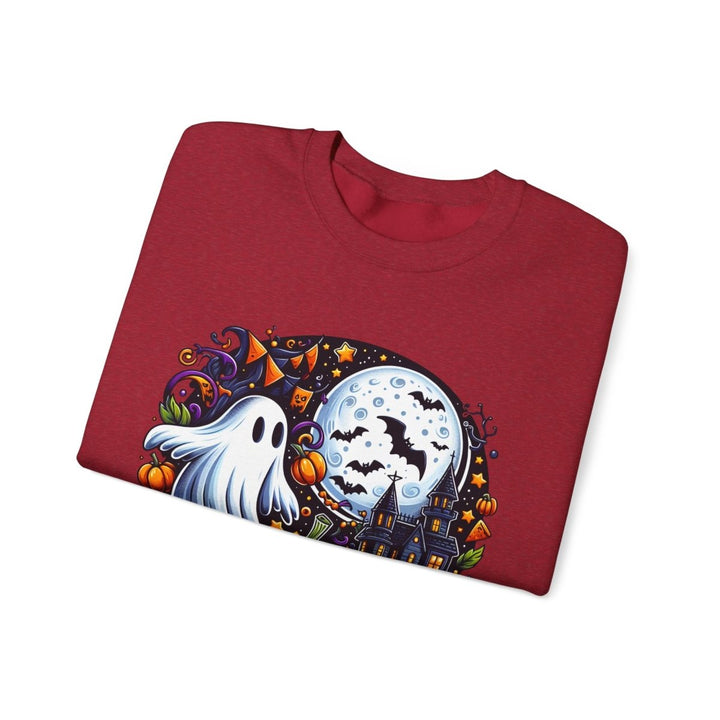 Halloween Boo Unisex Sweatshirt - S - Antique Cherry Red - Halloween Boo Unisex Sweatshirt - Tatoo Tee
