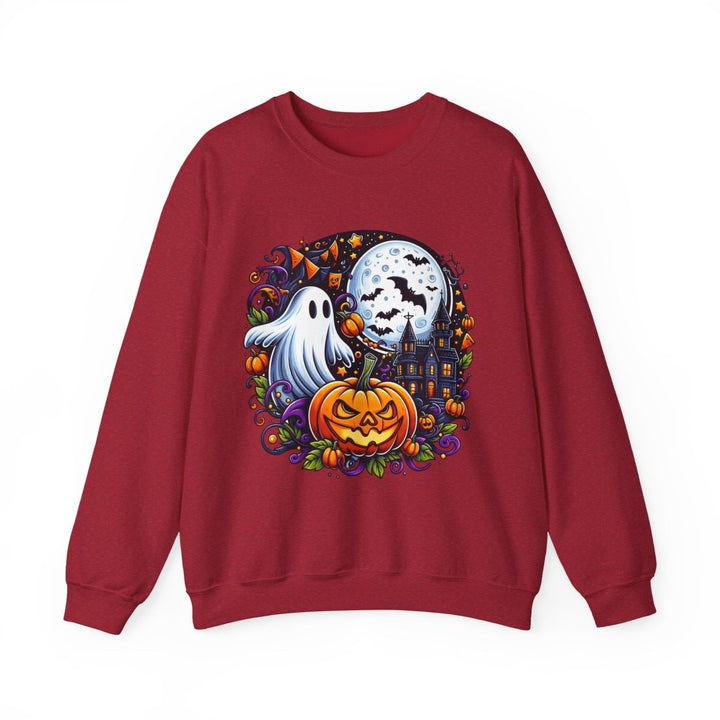 Halloween Boo Unisex Sweatshirt - S - Antique Cherry Red - Halloween Boo Unisex Sweatshirt - Tatoo Tee