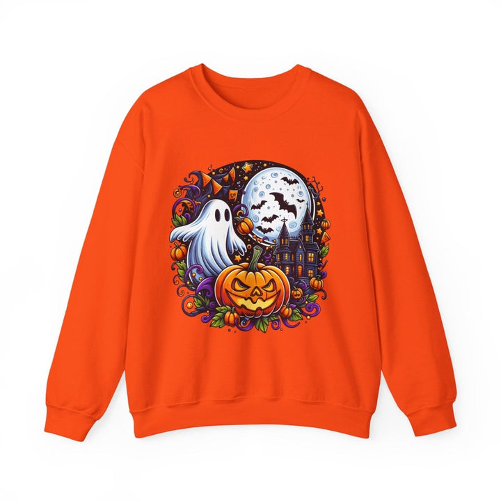 Halloween Boo Unisex Sweatshirt - S - Orange - Halloween Boo Unisex Sweatshirt - Tatoo Tee