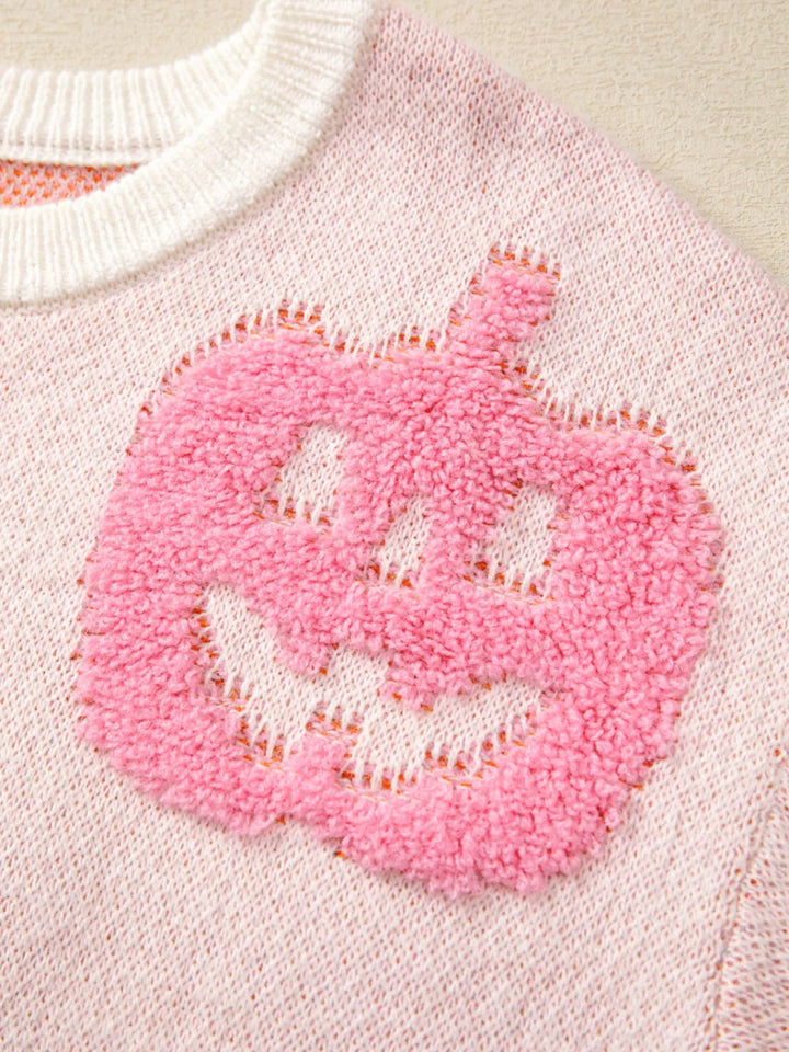 Halloween Cute Pumpkin Pattern Sweater - Dusty Pink - S - 2624341ac48e43228739a89dfc23ad09 - Max - Origin - Tatoo Tee