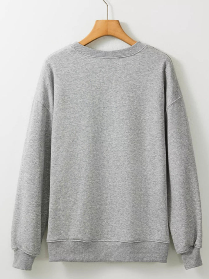 Halloween Ghost Round Neck Sweatshirt - Gray - S - 224754af23334310b1627975bcf25e46 - Max - Origin - Tatoo Tee