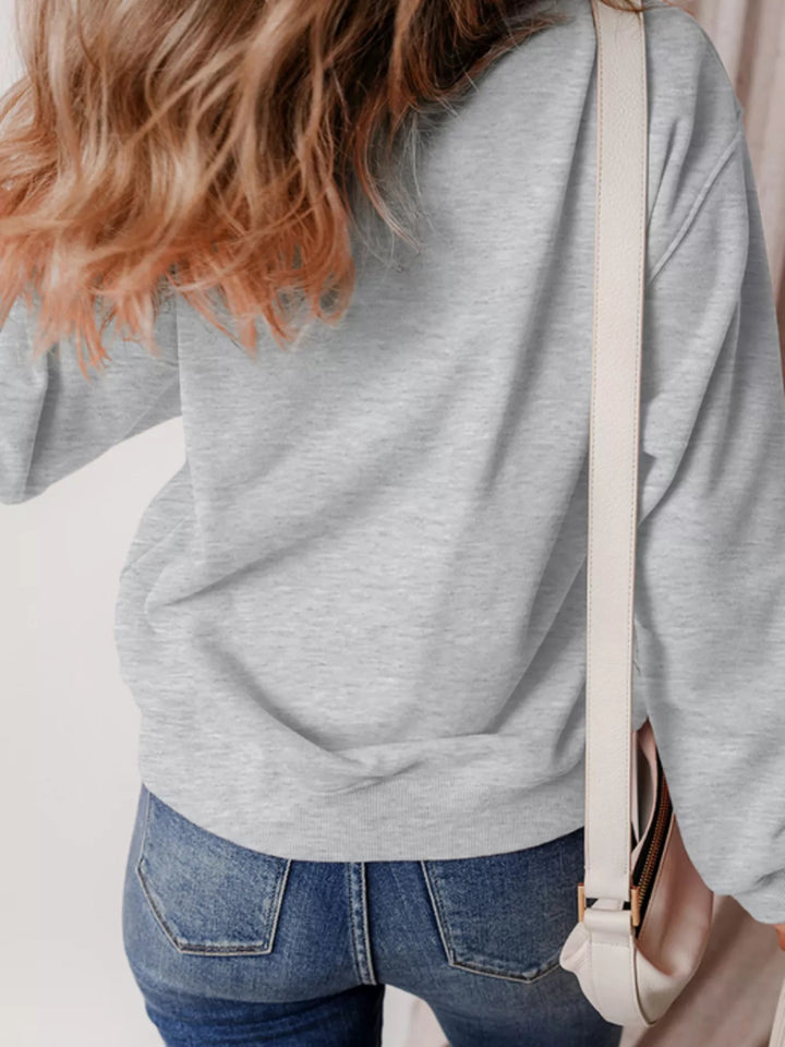 Halloween Ghost Round Neck Sweatshirt - Gray - S - c52bdf3af66f4e5a81fe05c60a3eee51 - Max - Origin - Tatoo Tee