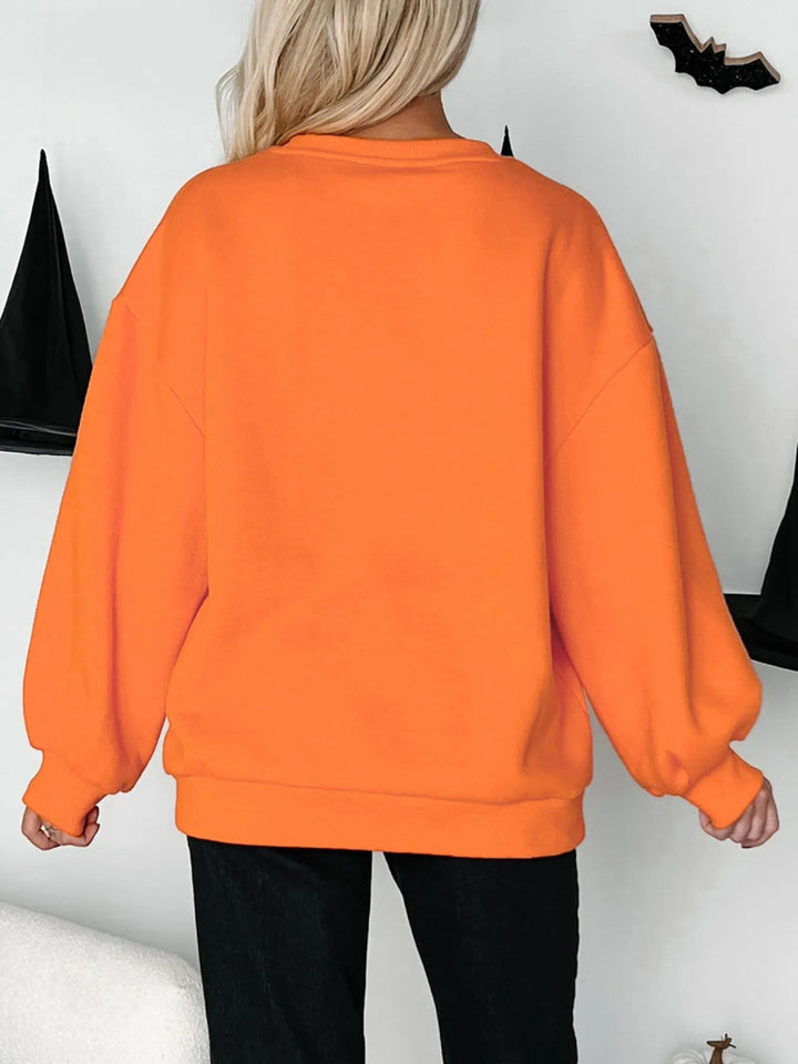 Halloween Skeleton Pumpkin Sweatshirt - Orange - S - 3ebf4df31f84439c84c21065b576b6d8 - Max - Origin - Tatoo Tee