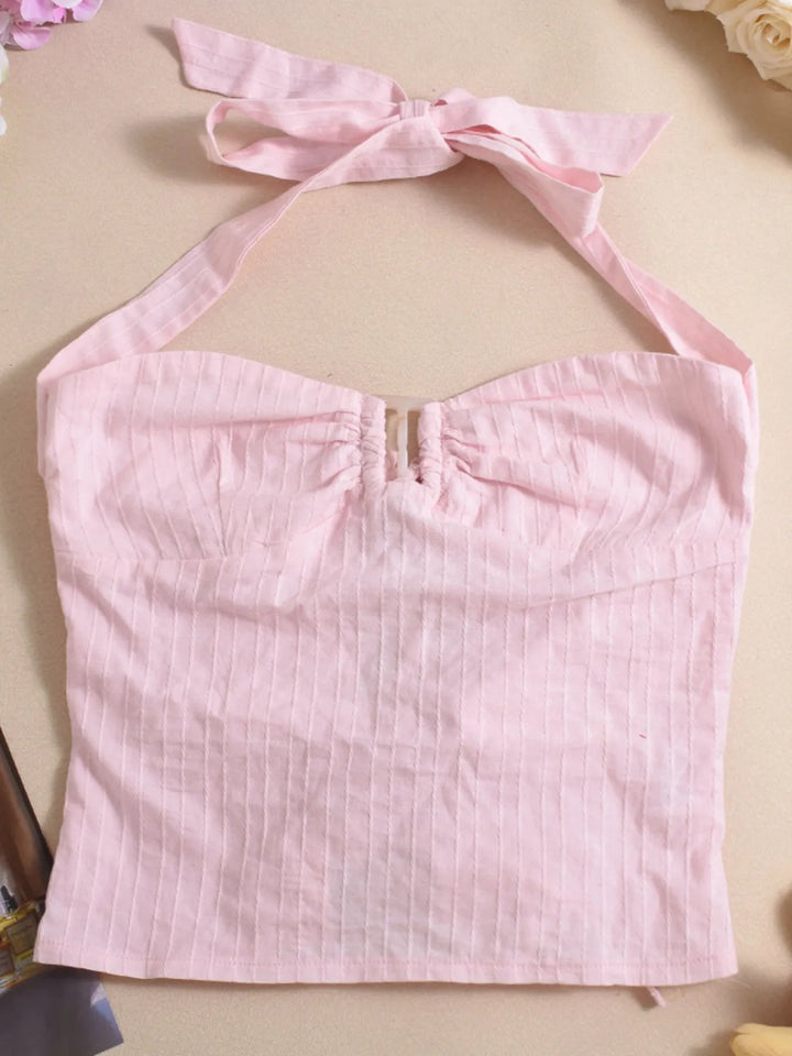 Halter Neck Cami Top - Blush Pink - S - a354fb152ae246da88a11e7bddfa0e1f - Max - Origin - Tatoo Tee