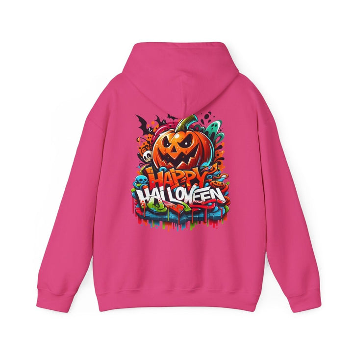 Happy Halloween Unisex Hoodie - Heliconia - S - Happy Halloween Unisex Hoodie - Tatoo Tee