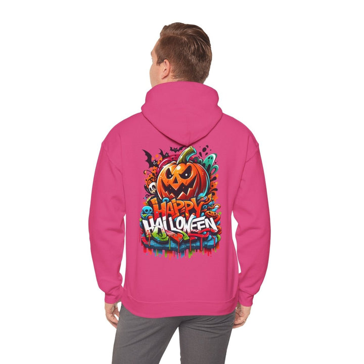 Happy Halloween Unisex Hoodie - Heliconia - S - Happy Halloween Unisex Hoodie - Tatoo Tee
