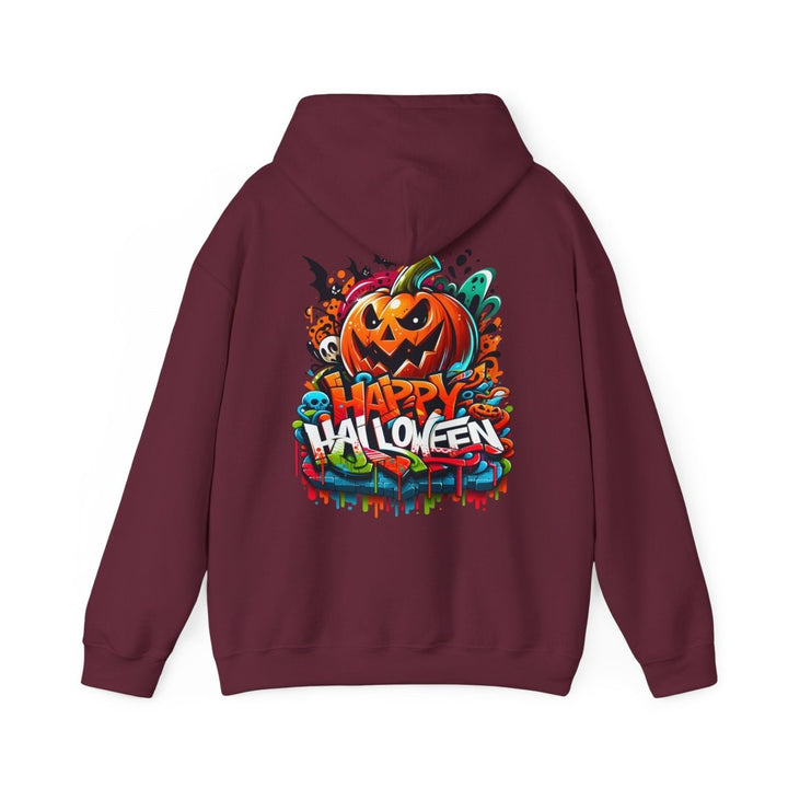 Happy Halloween Unisex Hoodie - Heliconia - S - Happy Halloween Unisex Hoodie - Tatoo Tee