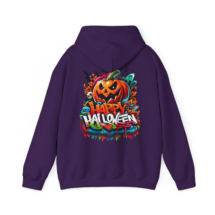 Happy Halloween Unisex Hoodie - Heliconia - S - Happy Halloween Unisex Hoodie - Tatoo Tee