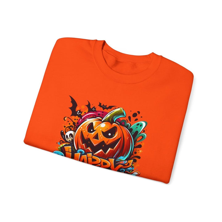 Happy Halloween Unisex Sweatshirt - S - Antique Cherry Red - Happy Halloween Unisex Sweatshirt - Tatoo Tee