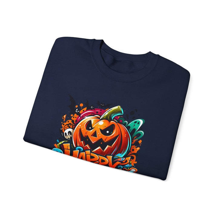 Happy Halloween Unisex Sweatshirt - S - Antique Cherry Red - Happy Halloween Unisex Sweatshirt - Tatoo Tee