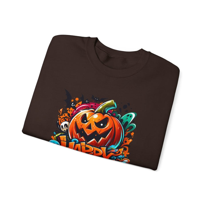 Happy Halloween Unisex Sweatshirt - S - Antique Cherry Red - Happy Halloween Unisex Sweatshirt - Tatoo Tee