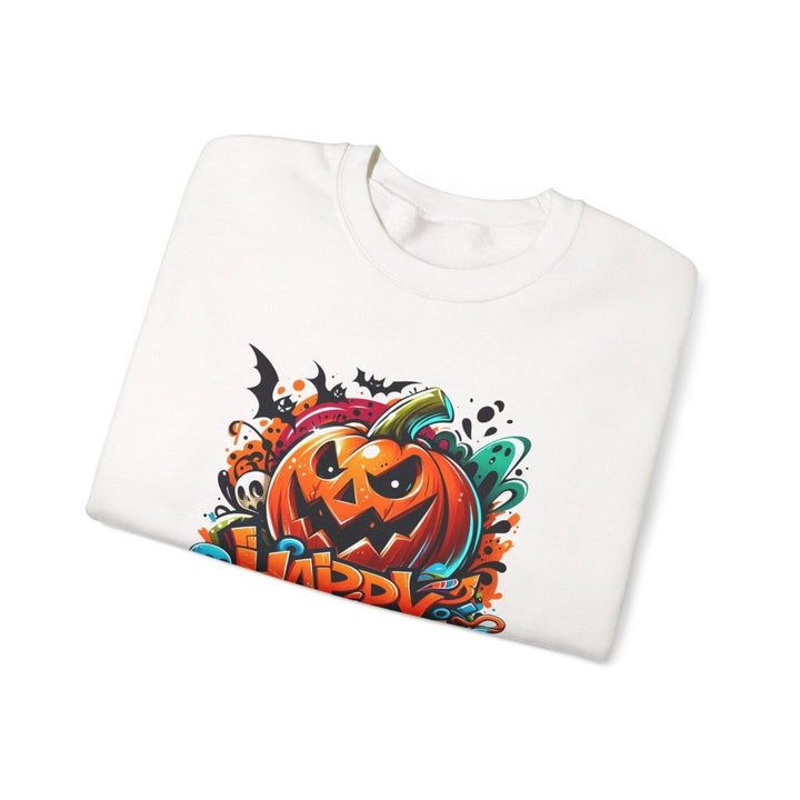 Happy Halloween Unisex Sweatshirt - S - Antique Cherry Red - Happy Halloween Unisex Sweatshirt - Tatoo Tee