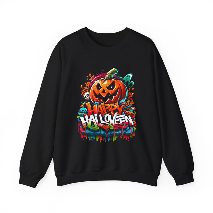 Happy Halloween Unisex Sweatshirt - S - Black - Happy Halloween Unisex Sweatshirt - Tatoo Tee