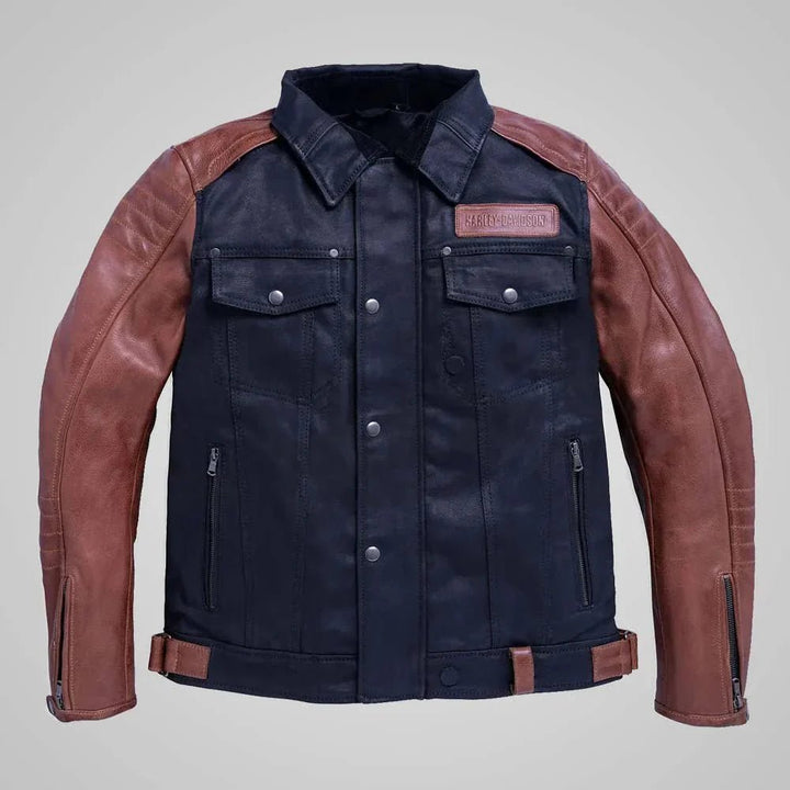 Harley Davidson Jester Armalith Denim Jacket - Male - XS - Harley Davidson Jester Armalith Denim Jacket - Tatoo Tee