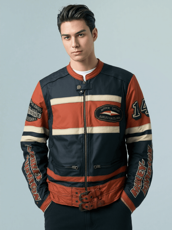Harley Davidson Leather Racing Jacket - XS - Harley Davidson Leather Racing Jacket - Tatoo Tee