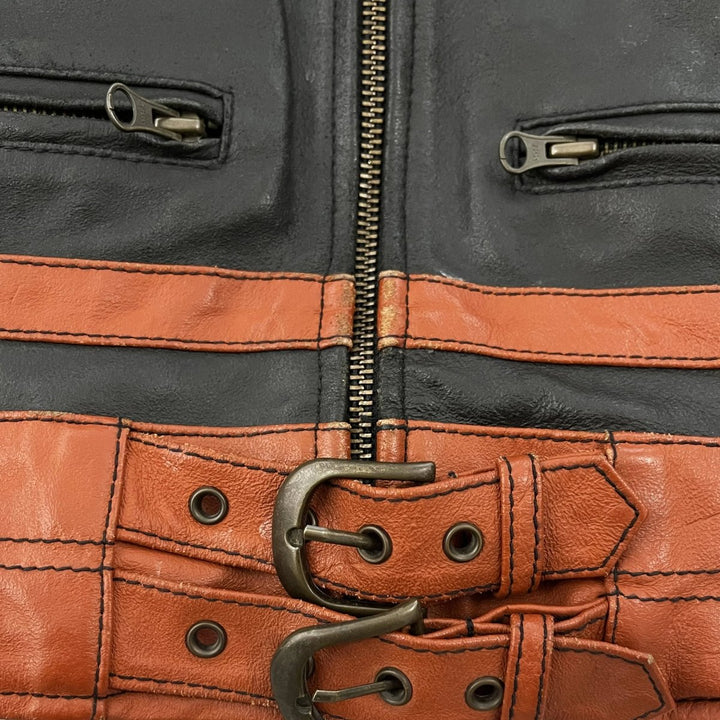 Harley Davidson Leather Racing Jacket - XS - Harley Davidson Leather Racing Jacket - Tatoo Tee