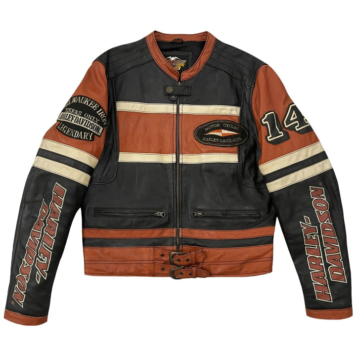 Harley Davidson Leather Racing Jacket - XS - Harley Davidson Leather Racing Jacket - Tatoo Tee