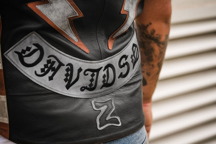 HARLEY DAVIDSON Marlboro Man Vest Leather Jacket - Male - XS - HARLEY DAVIDSON Marlboro Man Vest Leather Jacket - Tatoo Tee