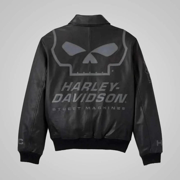 Harley Davidson New Willie G Skull Leather Master Jacket - Male - XS - Harley Davidson New Willie G Skull Leather Master Jacket - Tatoo Tee