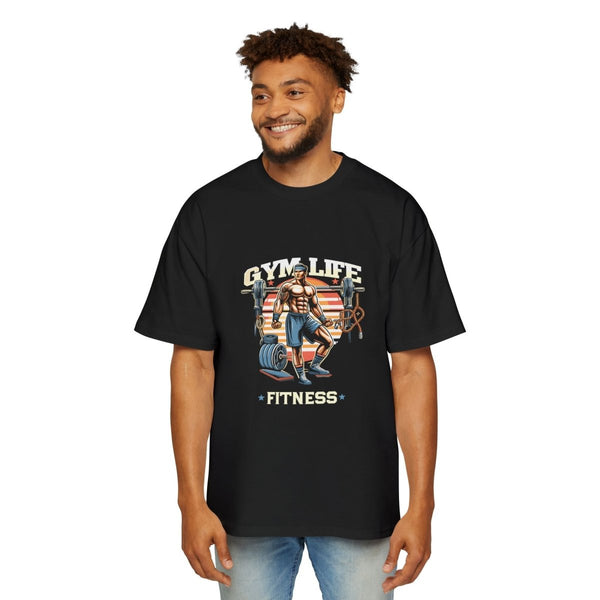 Heavy Oversized Gym Life Tee - Fitness Motivation T-Shirt - Black - S - Heavy Oversized Gym Life Tee - Fitness Motivation T-Shirt - Tatoo Tee