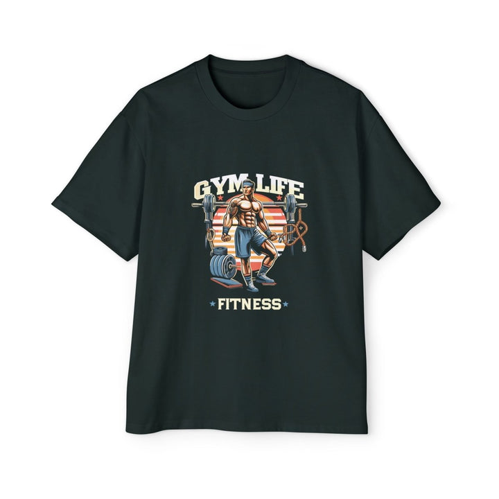 Heavy Oversized Gym Life Tee - Fitness Motivation T-Shirt - Pine Green - S - Heavy Oversized Gym Life Tee - Fitness Motivation T-Shirt - Tatoo Tee