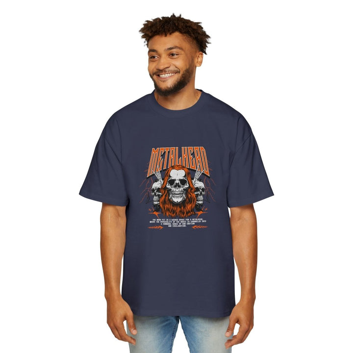 Heavy Oversized Metalhead Tee - Perfect for Music Lovers & Concerts - S - Midnight Blue - Heavy Oversized Metalhead Tee - Perfect for Music Lovers & Concerts - Tatoo Tee