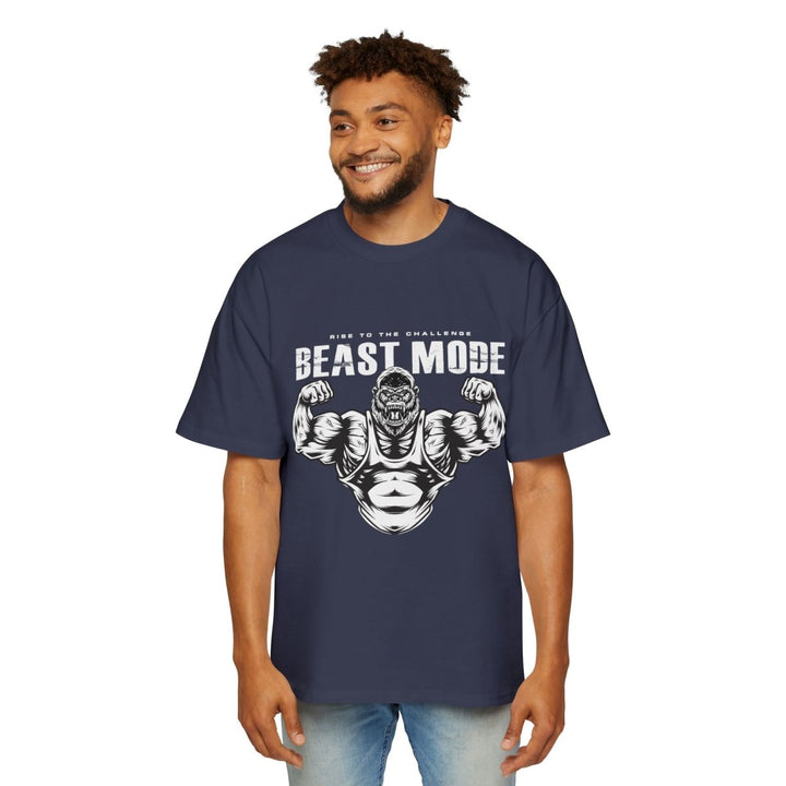 Heavy Oversized Tee - Beast Mode Gym Shirt for Fitness Enthusiasts - S - Midnight Blue - Heavy Oversized Tee - Beast Mode Gym Shirt for Fitness Enthusiasts - Tatoo Tee