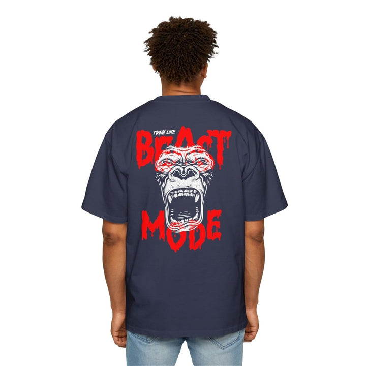 Heavy Oversized Tee - Beast Mode Gym Shirt for Fitness Enthusiasts - S - Midnight Blue - Heavy Oversized Tee - Beast Mode Gym Shirt for Fitness Enthusiasts - Tatoo Tee