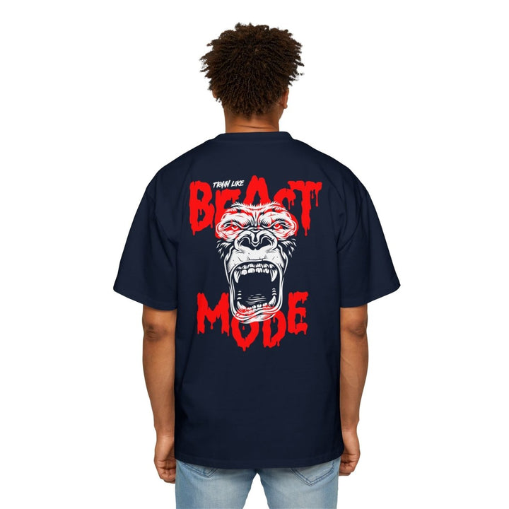 Heavy Oversized Tee - Beast Mode Gym Shirt for Fitness Enthusiasts - S - Midnight Blue - Heavy Oversized Tee - Beast Mode Gym Shirt for Fitness Enthusiasts - Tatoo Tee