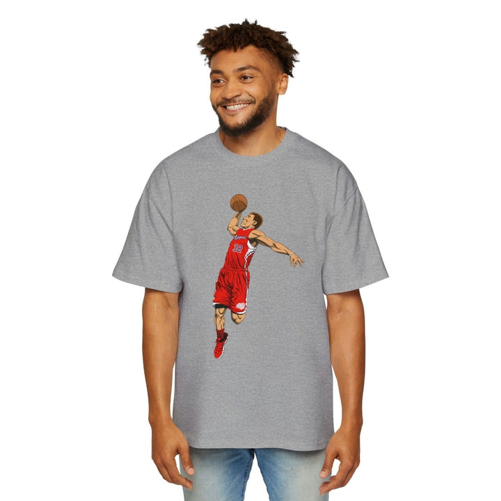 Heavy Oversized Tee - Blake Griffin Retro Basketball Graphic Shirt - S - Athletic Heather - Heavy Oversized Tee - Blake Griffin Retro Basketball Graphic Shirt - Tatoo Tee