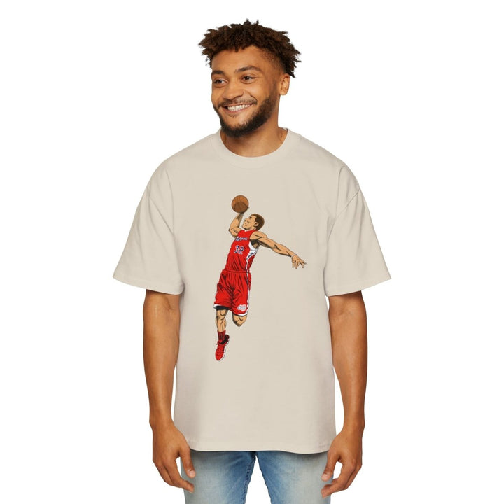 Heavy Oversized Tee - Blake Griffin Retro Basketball Graphic Shirt - S - Ecru - Heavy Oversized Tee - Blake Griffin Retro Basketball Graphic Shirt - Tatoo Tee