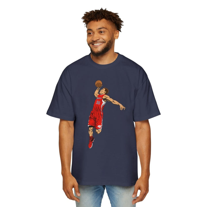 Heavy Oversized Tee - Blake Griffin Retro Basketball Graphic Shirt - S - Midnight Blue - Heavy Oversized Tee - Blake Griffin Retro Basketball Graphic Shirt - Tatoo Tee
