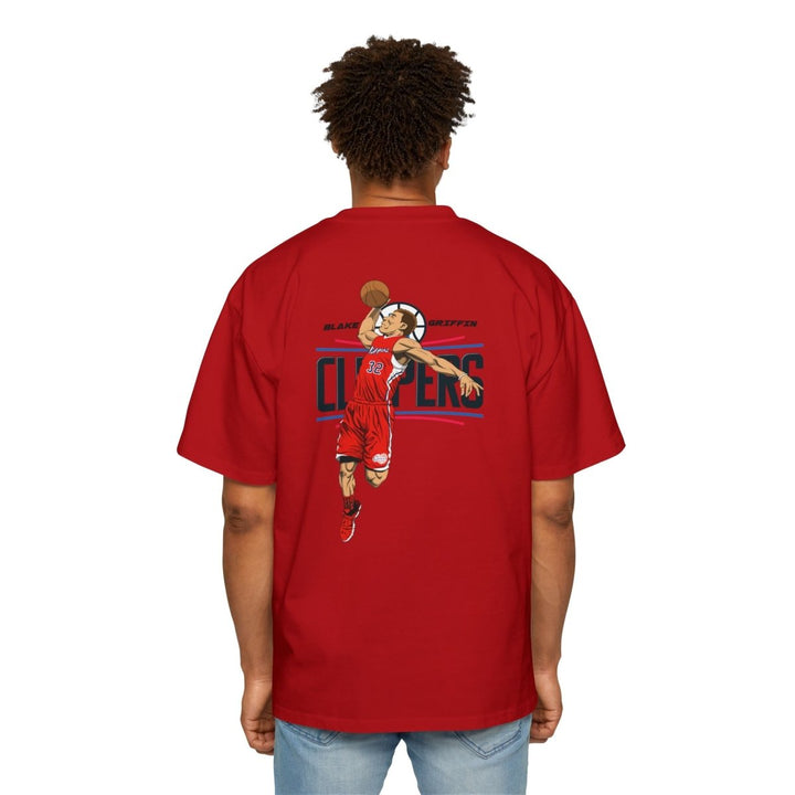 Heavy Oversized Tee - Blake Griffin Retro Basketball Graphic Shirt - S - Midnight Blue - Heavy Oversized Tee - Blake Griffin Retro Basketball Graphic Shirt - Tatoo Tee