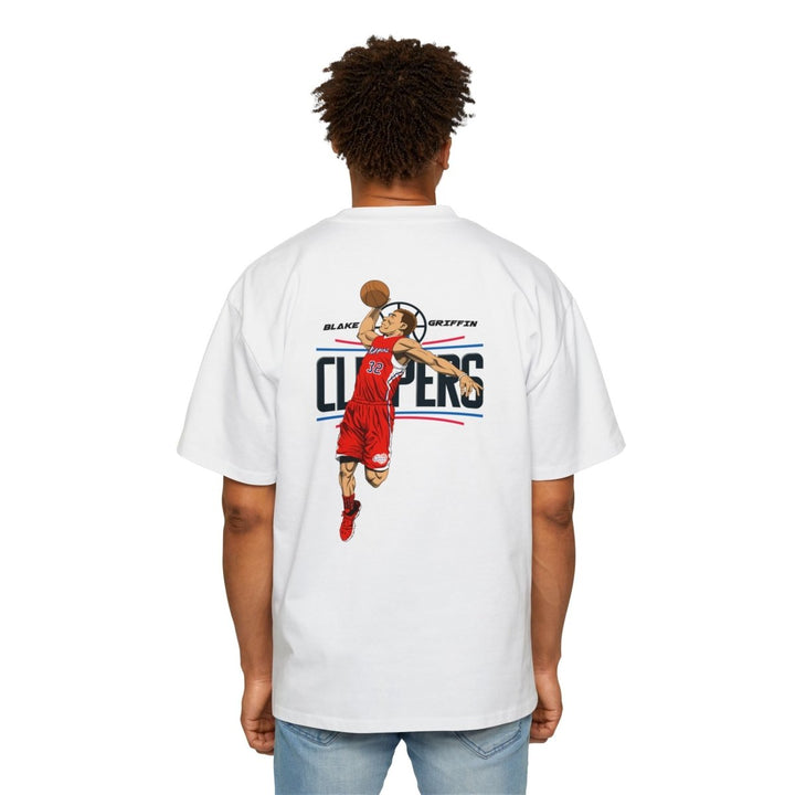 Heavy Oversized Tee - Blake Griffin Retro Basketball Graphic Shirt - S - Midnight Blue - Heavy Oversized Tee - Blake Griffin Retro Basketball Graphic Shirt - Tatoo Tee